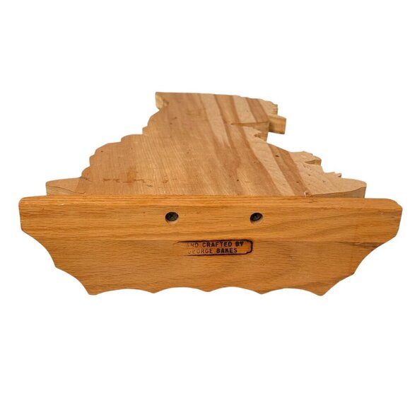 Old World Santa Wooden Signed George Bakes Cranston Victorian Holiday Decor 12" - Picture 7 of 12